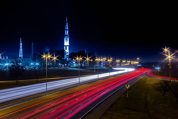 istock U.S. Space and Rocket Center Huntsville, AL with highway 505993836