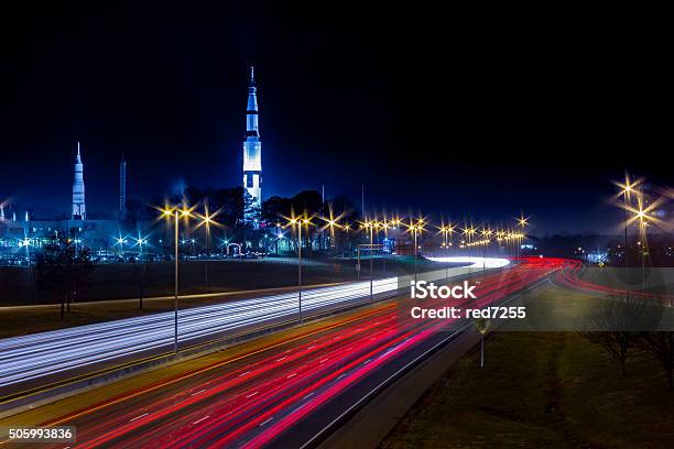 Us Space And Rocket Center Huntsville Al With Highway Stock Photo - Download Image Now