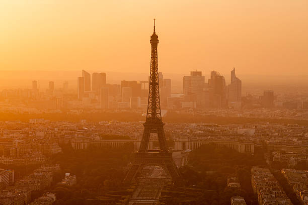 istock Eiffel Tower and Paris Skyline at Sunset 505994662