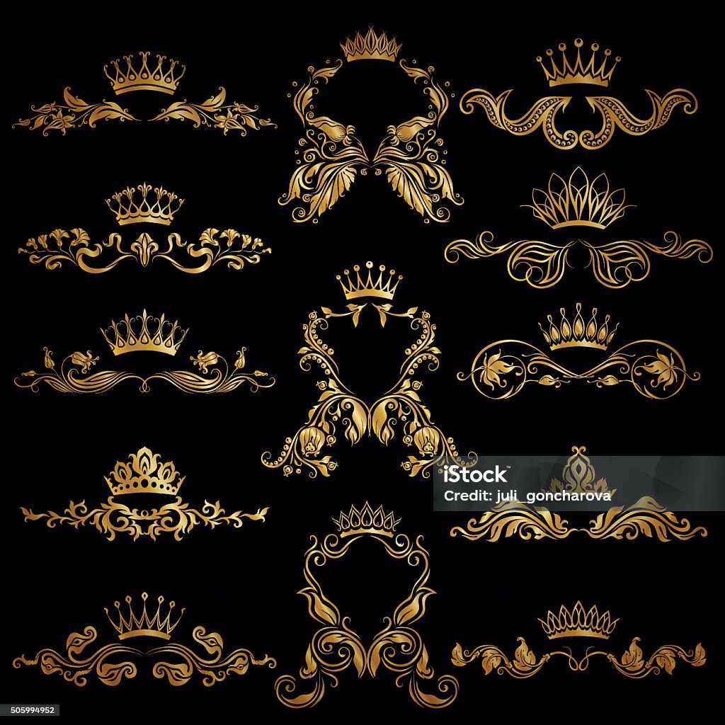 Monogram R Gold Design Element Monogram Design Elements Stock Illustration - Download Image Now ...