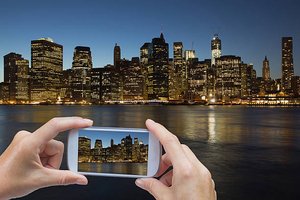istock Taking picture of Lower Manhattan at night 505996190