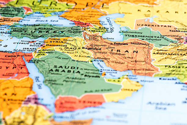 istock Map of Middle-Eastern and Asian Countries 505997690