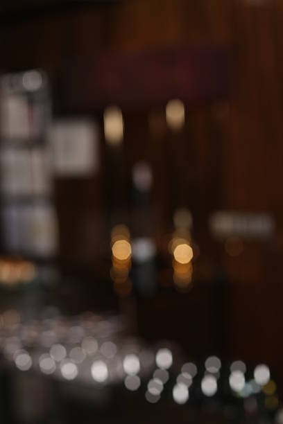 istock Blurred background with luxury restaurant blur interior 506007052