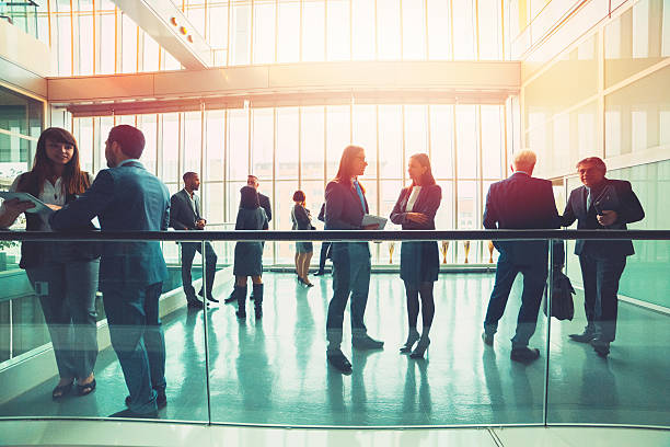 istock Business people in the office lobby, hipster 506007952