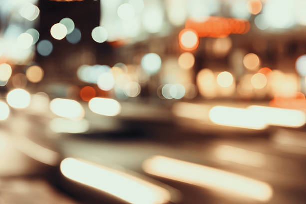 istock Retro Effect Of City Traffic Lights Background 506008204