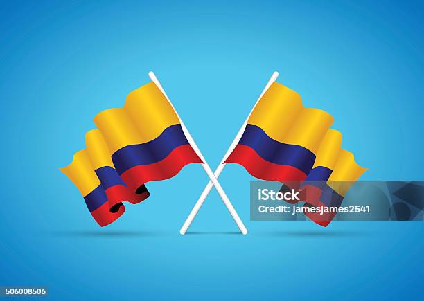 Color:blue Colombia Colombia Flag Stock Illustration - Download Image Now - Blue, Colombia ...