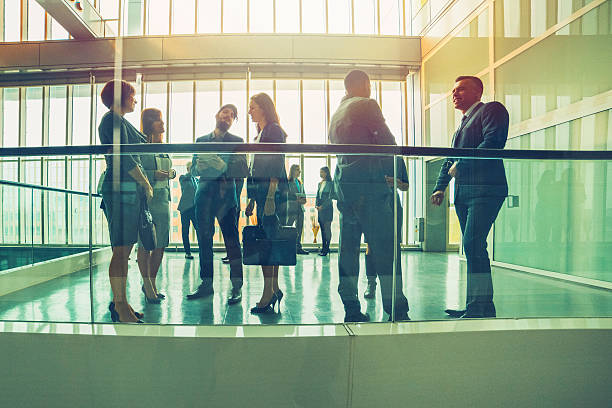 istock Business people in the office lobby, hipster 506008694