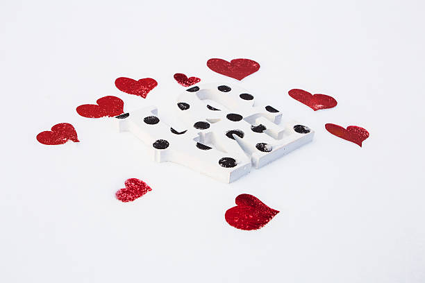 istock Red hearts and love on snow 506012126
