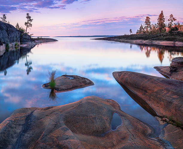 istock Karelian Landscape: Ladoga lake at the Evening 506012586