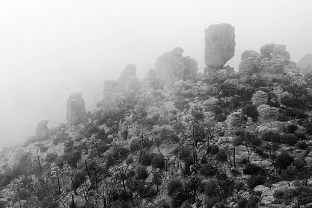 formacje skalne na pomnik narodowy chiricahua - chiricahua national monument zdjęcia i obrazy z banku zdjęć