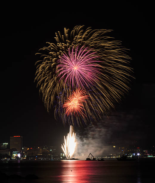 istock Fireworks at Pattaya beach, Thailand 506018938