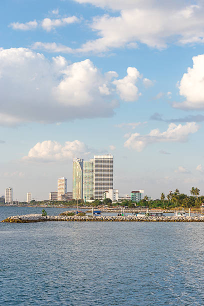 istock sea view with Pattaya city 506030292