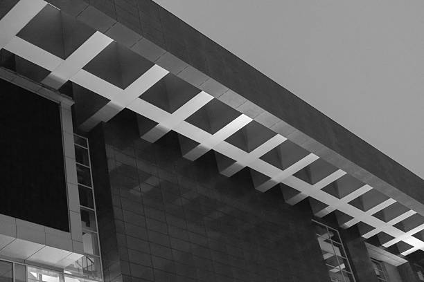 istock Modern Building Roof in Black and White 506032570