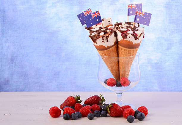 istock Happy Australia Day party ice cream cones. 506036914