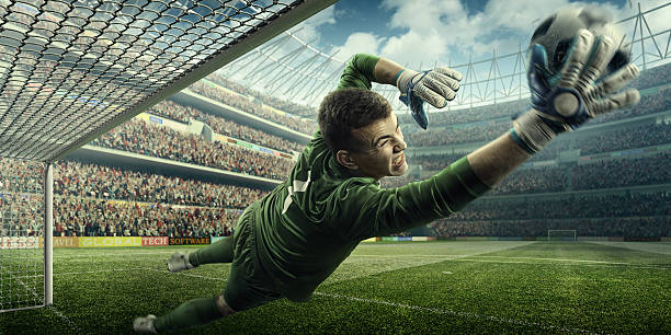 istock Soccer game moment with goalkeeper 506037086