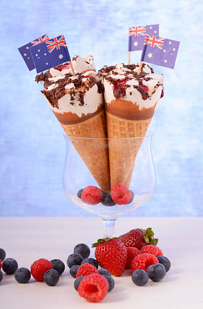 istock Happy Australia Day party ice cream cones. 506037118