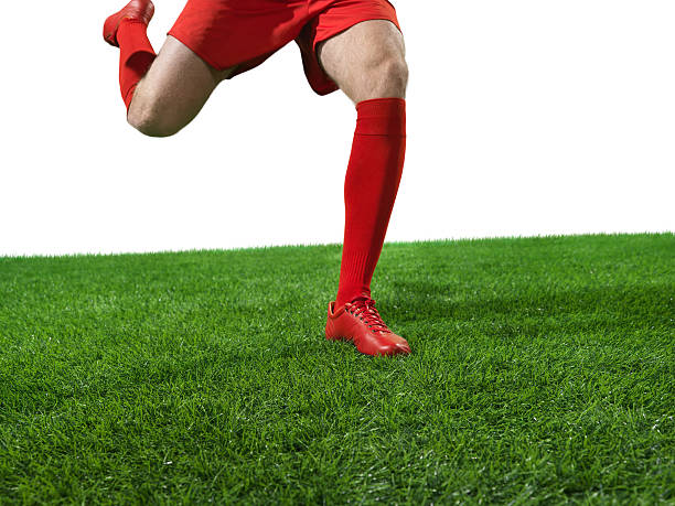 istock Isolated professional football player in action. 506037486