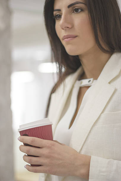 istock Businesswoman  with coffee 506037642