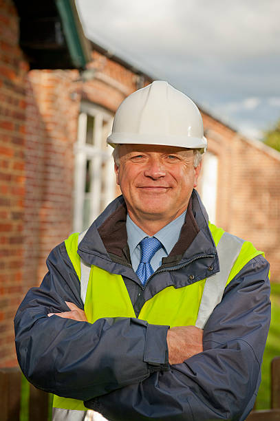 Smiling Construction Engineer stock photo