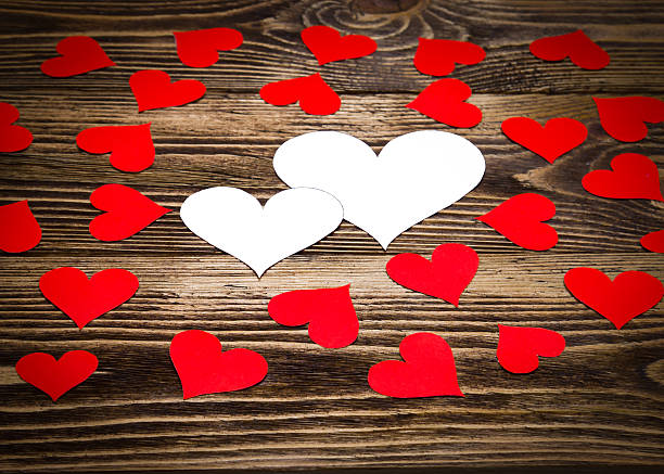 istock Wedding/valentine day background with hearts and message card 506058746