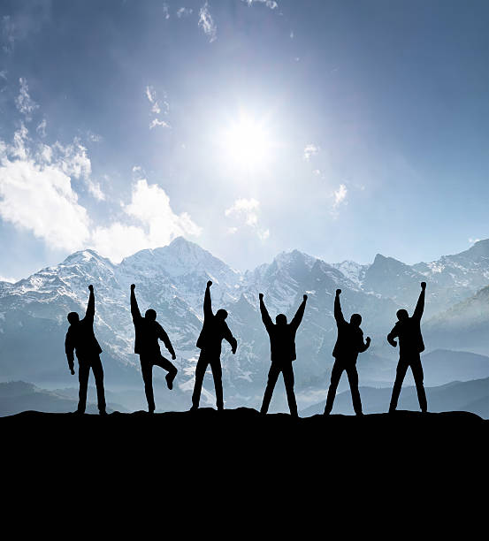 istock Silhouettes of team 506059278