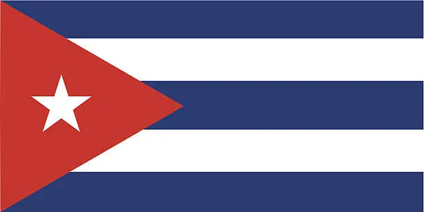 Vector illustration of cuba flag