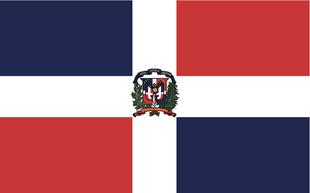 ilustrações, clipart, desenhos animados e ícones de república dominicana - dominican flag