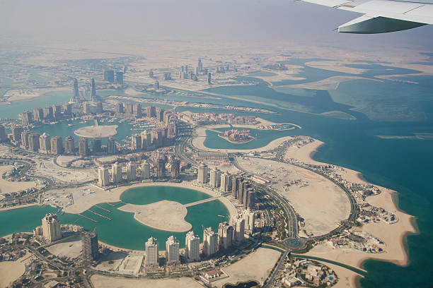 istock Flying over Qatar, Doha - Stock image 506062206