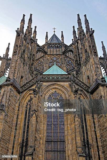 Gothic Ct Vitus Cathedral Prague Stock Photo - Download Image Now - Antique, Architecture, Arts Culture and Entertainment