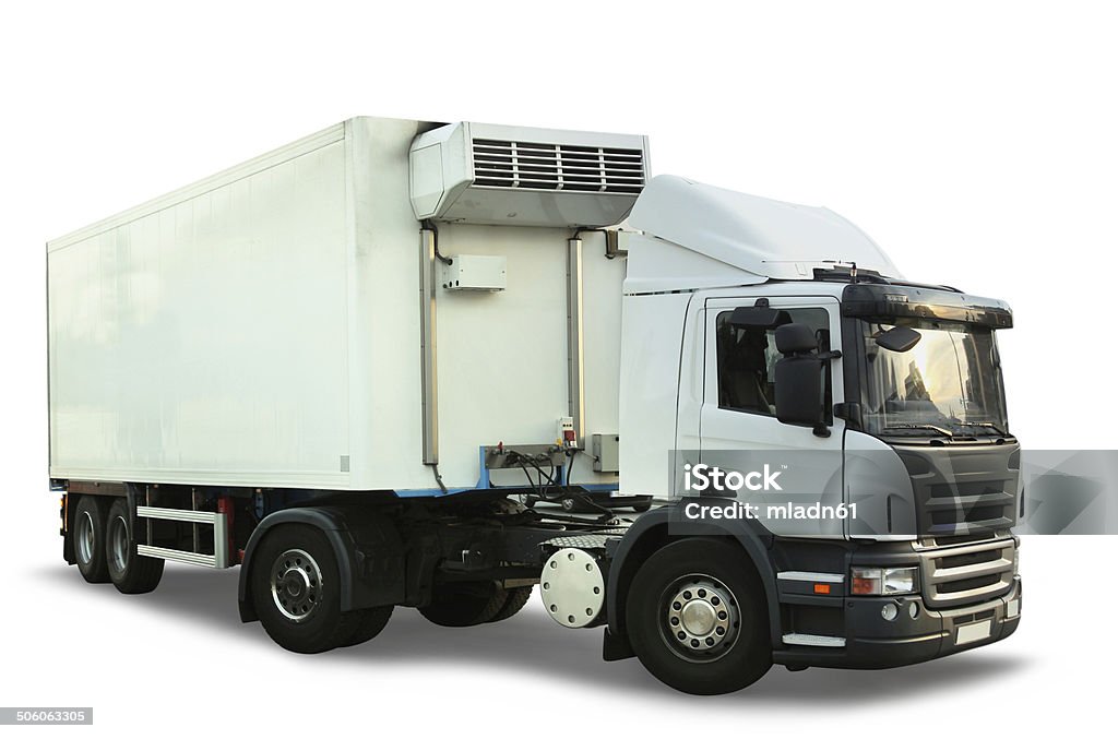 Camion articolato - Foto stock royalty-free di Bianco