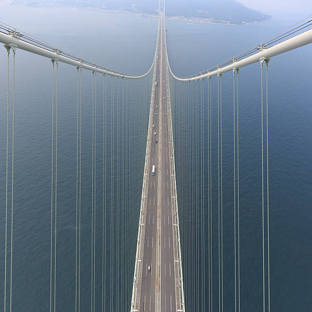 istock Aerial View of Akashi Kaikyo Bridge 506063949