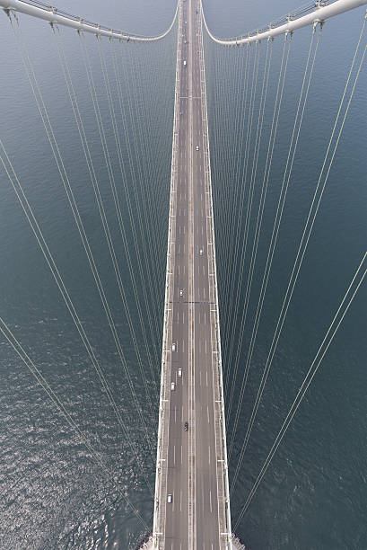 istock Aerial View of Akashi Kaikyo Bridge 506064203