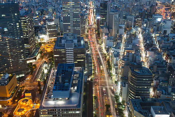 istock Osaka Cityscape at night in Japan 506064293