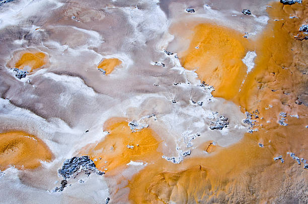 parc national de yellowstone hot spring gros plan - geothermy photos et images de collection