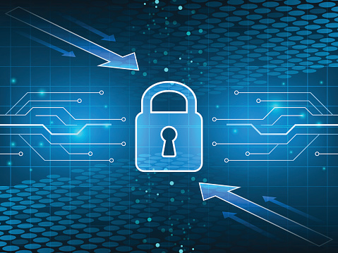 Security Abstract Vector Dark Blue Background Stock Illustration ...