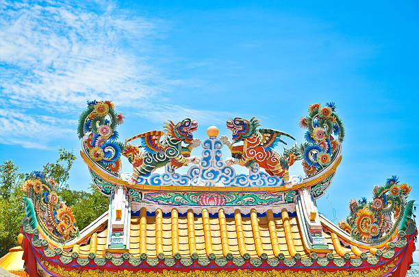 istock Dragon Ceramic decorate at the top  Pagoda 506065137