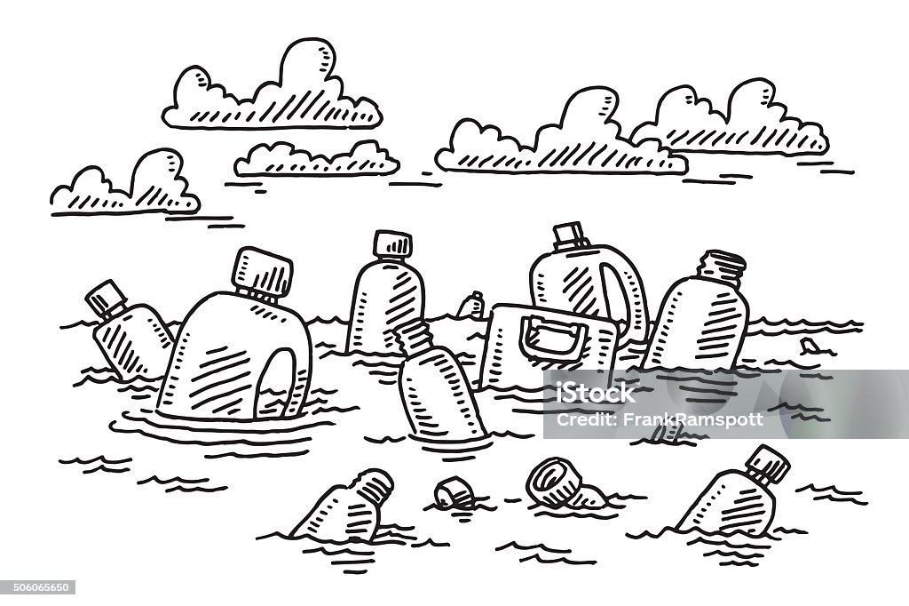 Ilustración de Plástico Basura Flota En El Mar De Dibujo y más Vectores  Libres de Derechos de Mar - Mar, Contaminación ambiental, Basura - iStock