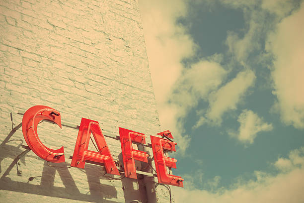 Cafe Sign stock photo