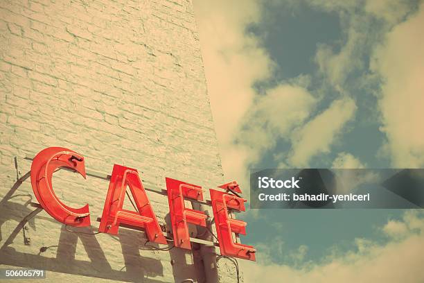 Cafe Sign Stock Photo - Download Image Now - Sign, Cafe, Diner