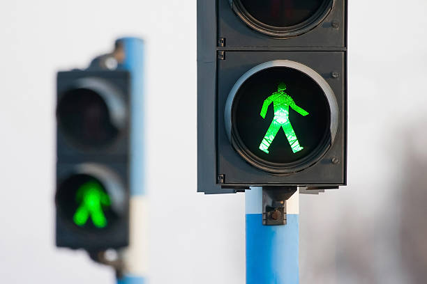 istock Two green lights for pedestrians 506066003