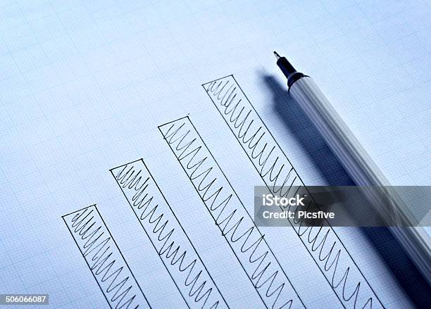 Diagram Graph For Finance Business Stock Photo - Download Image Now - Arrow Symbol, Business, Calculator