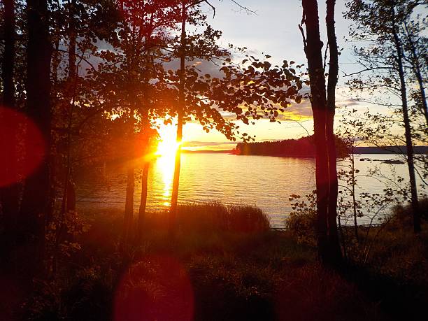 istock Sunset over a lake in Sweden 506066231