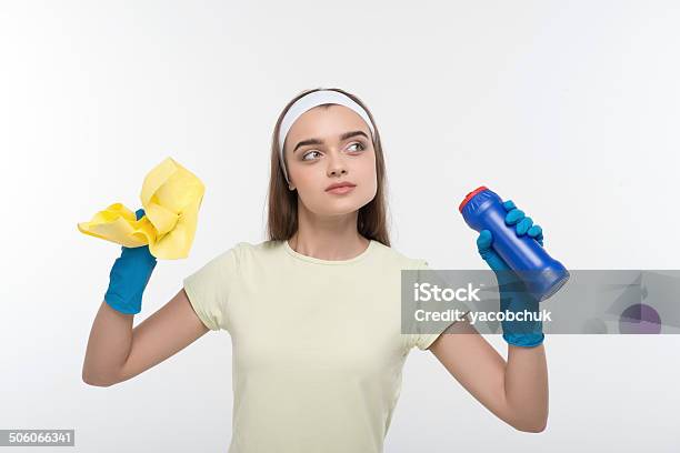 Maid And Household Chores Stock Photo - Download Image Now - Adult, Backgrounds, Cleaner