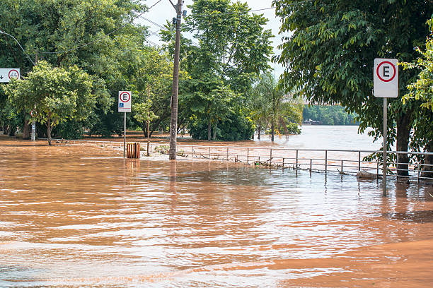 istock Flooded of muddy water. Overflow. 506066350