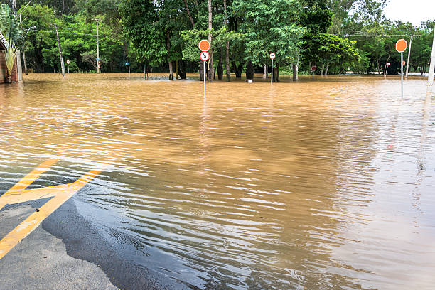 istock Flooded of muddy water. Overflow. 506066456