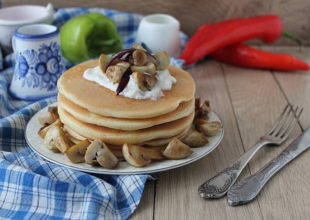 istock pancakes with mushrooms and sour cream 506067272