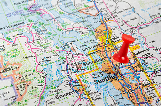 istock City of Seattle Highlighted on a Map 506067898