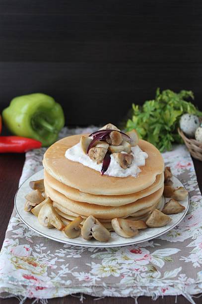 istock pancakes with mushrooms and sour cream 506068316