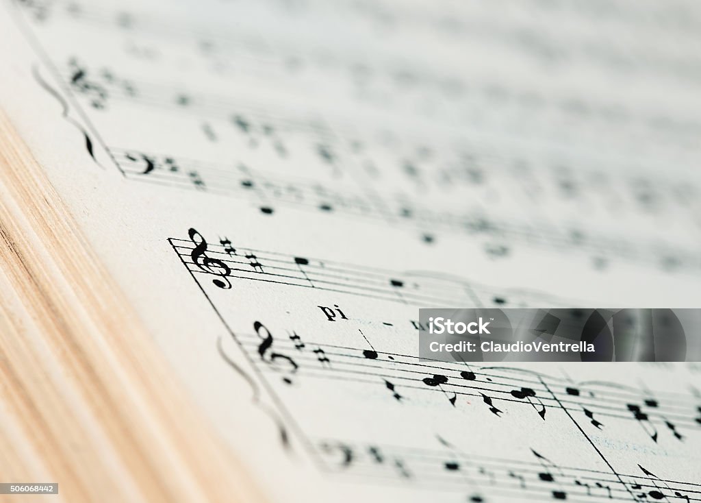 musical score close up of an old musical score Sheet Music Stock Photo