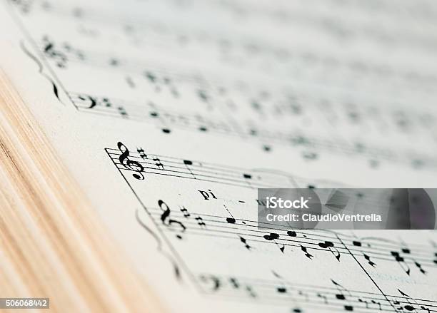 Musical Score Stock Photo - Download Image Now - Sheet Music, Singing, Musical Note